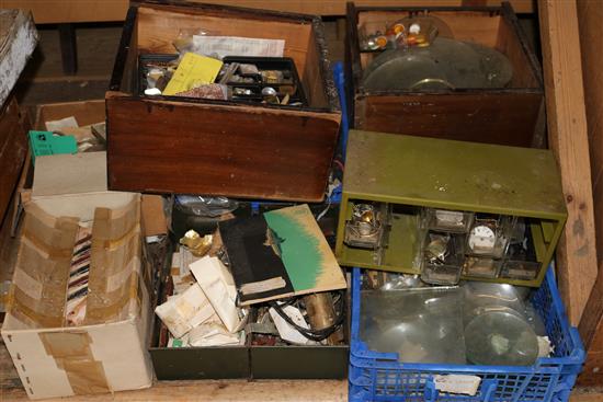 Large quantity of watch parts, straps etc